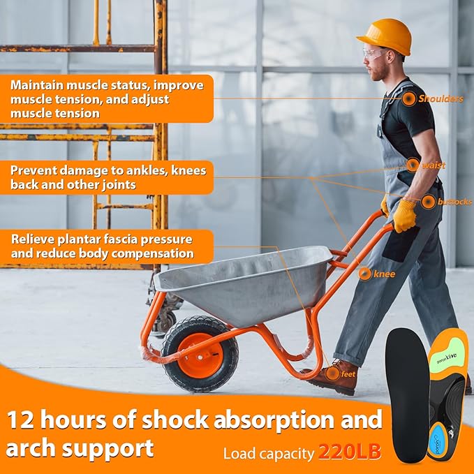Plantillas ortopédicas para botas de trabajo, soporte alto de arco miniatura 5