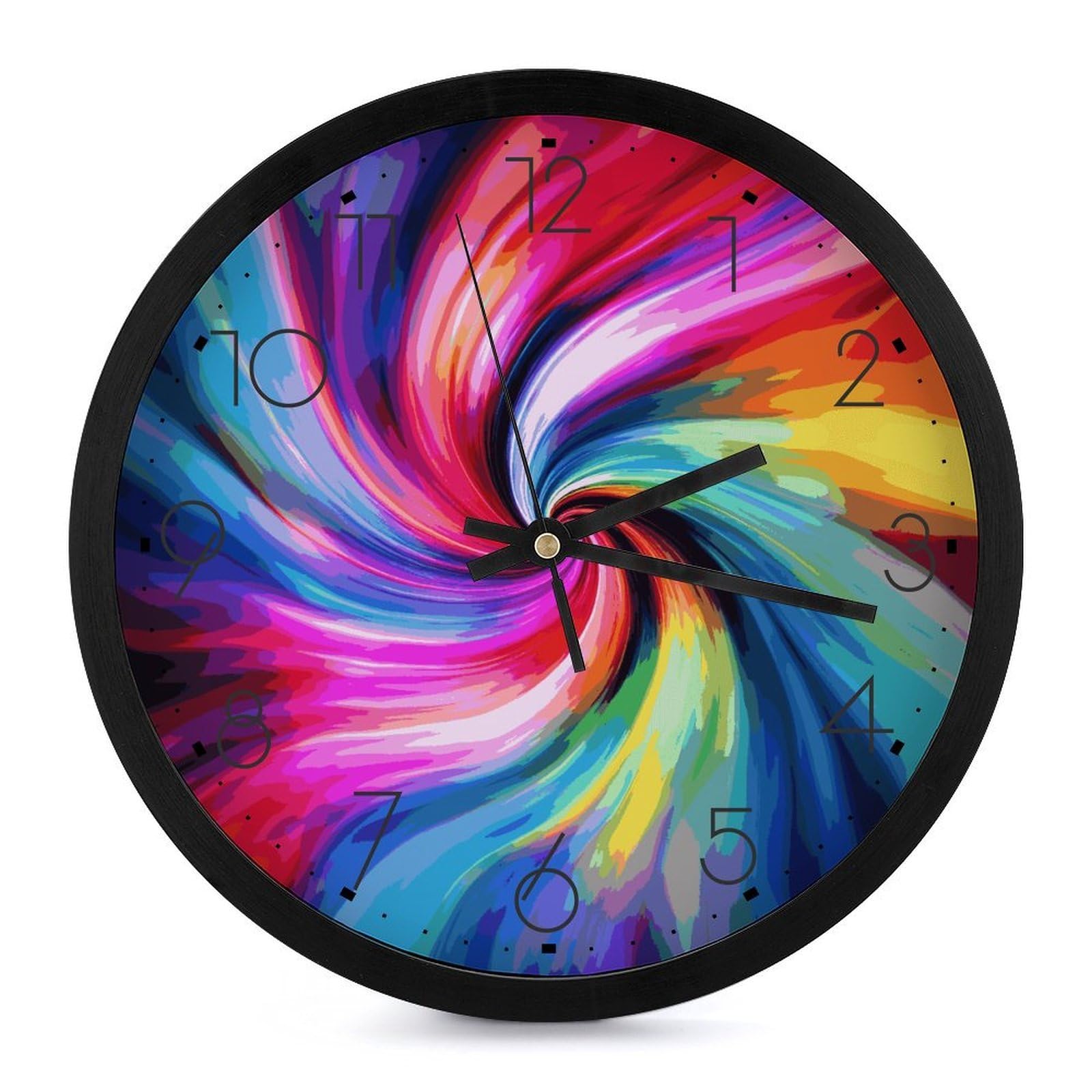 Horloge analogique de salle de classe lisible et colorée pour enfants