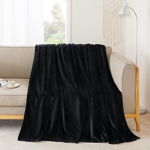 NICETOWN Manta de forro polar individual de Halloween de 60 x 80 pulgadas, manta de franela de microfibra súper suave y ligera para viajes, silla y