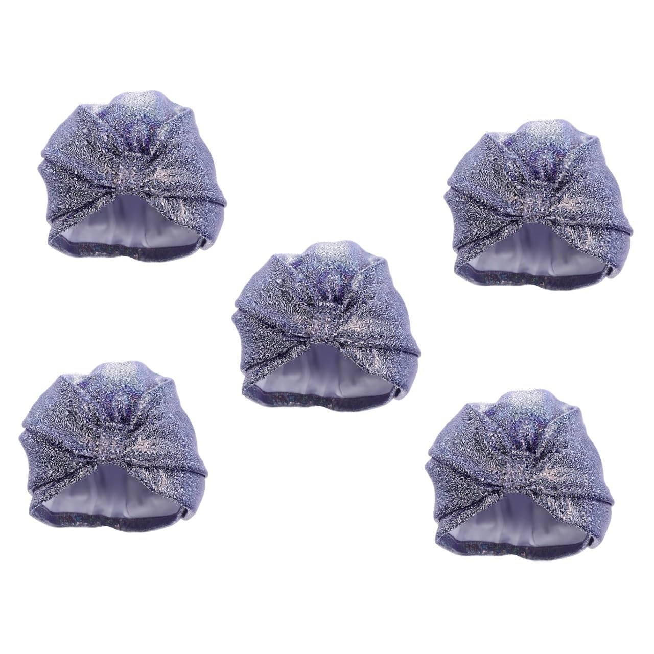 Beavorty 3 Pièces Bleu Accessoire Cheveux Tête Soleil-Holographique Court Anti-Piscine Rétro Bain Turban Brillant Élastique Oreille Haine Élastique Propre Tissu Écharpe Garder Les Femmes