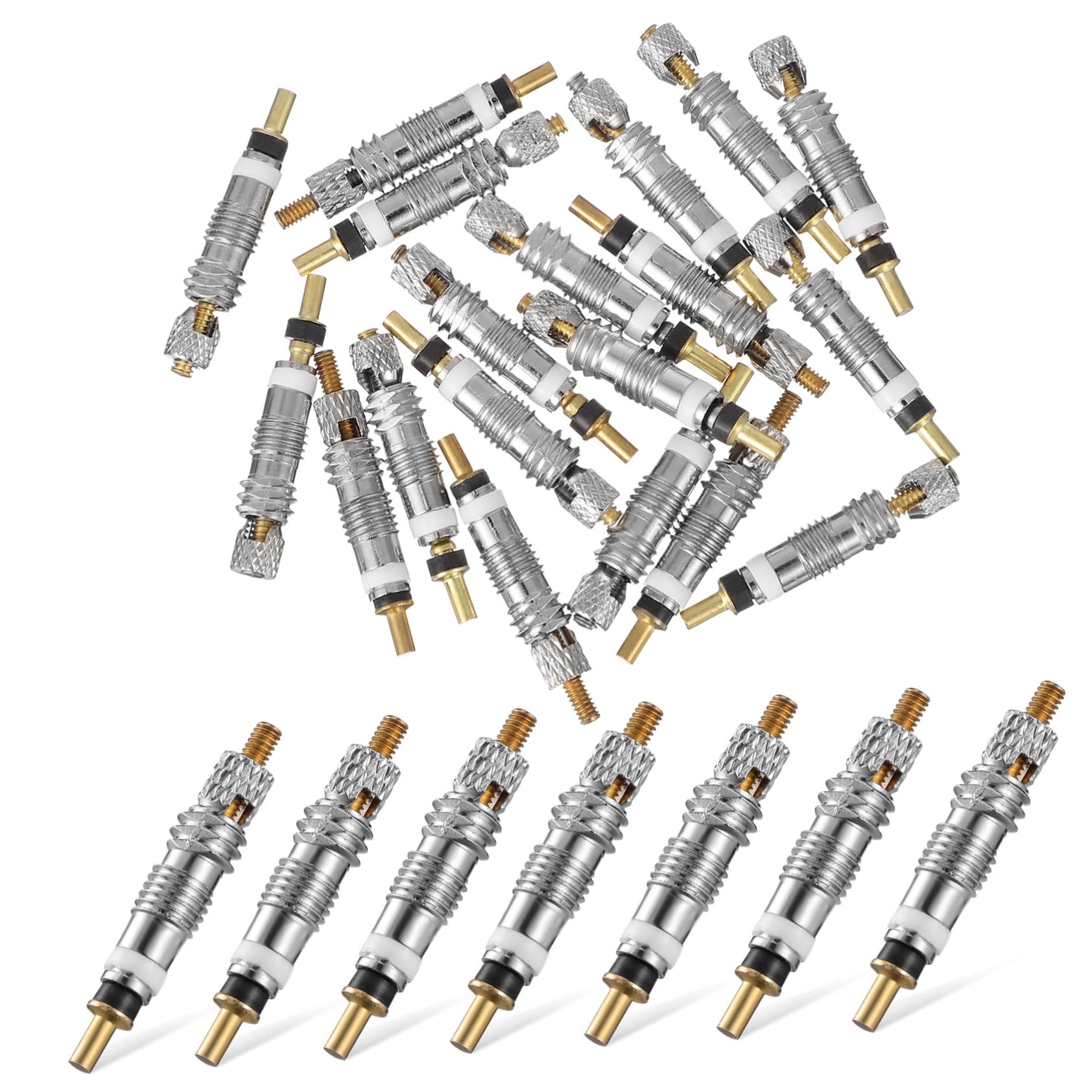 Abaodam 20pcs Removable Bike Tire Valve Cores Durable Replacement Valve Parts for Mountain Bikes Easy Installation Essential for Maintenance