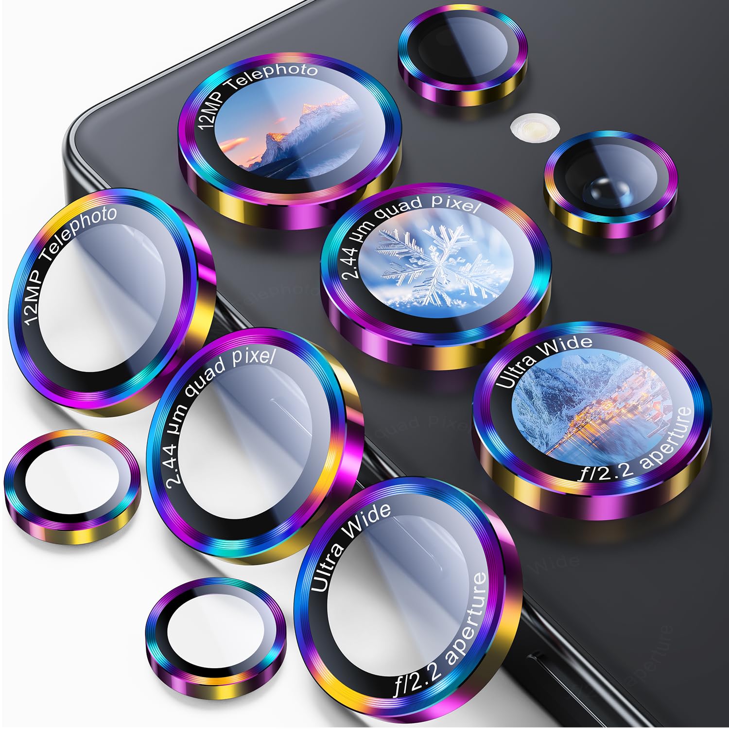 Uyiton for Samsung Galaxy S25 Ultra Camera Lens Protector, Unique Design