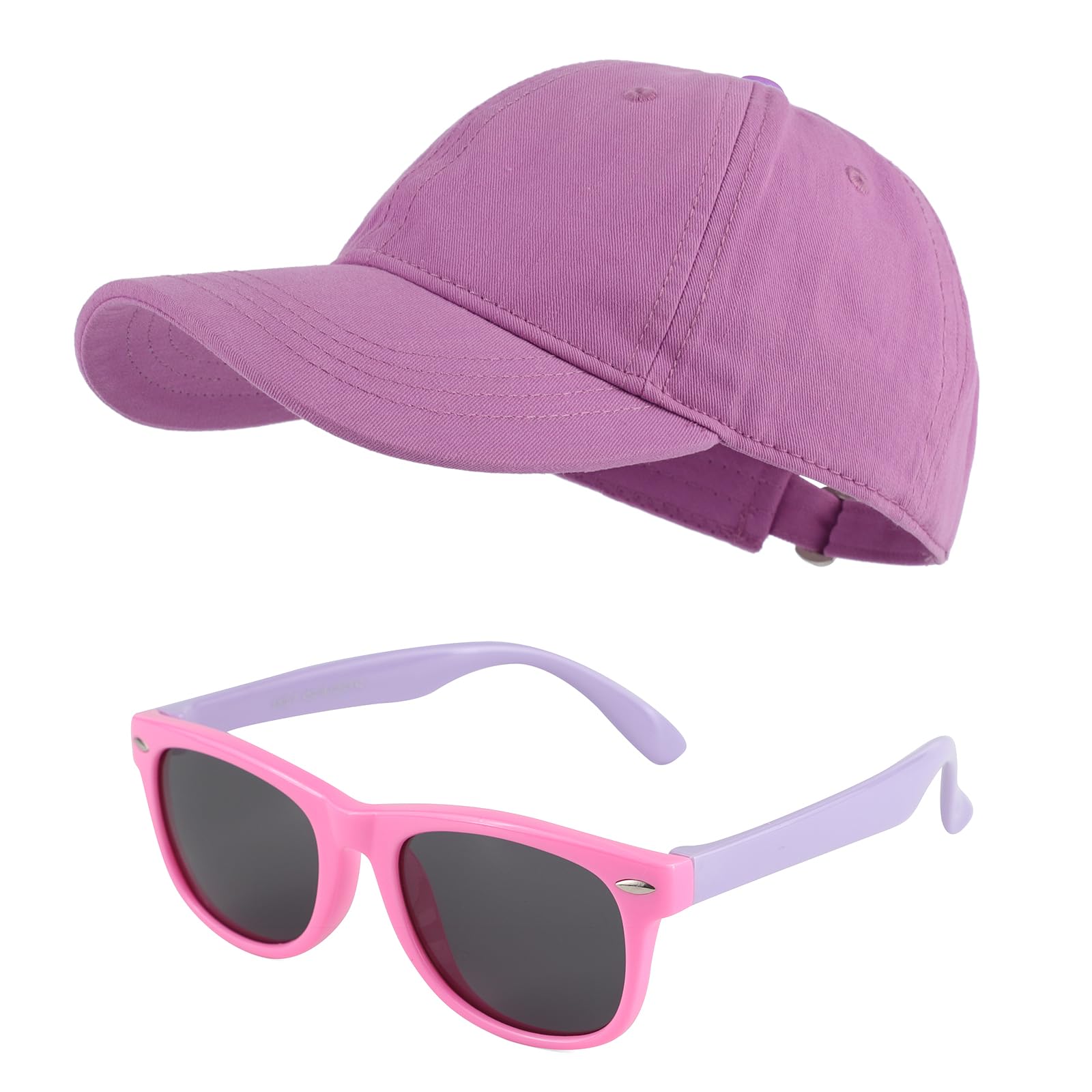 MK MATT KEELY Gorra Niño Gafas de Sol Niña 3-10 Años Set 2 Piezas Gorra Béisbol con Visera Protección UV Infantiles Verano para Regalos