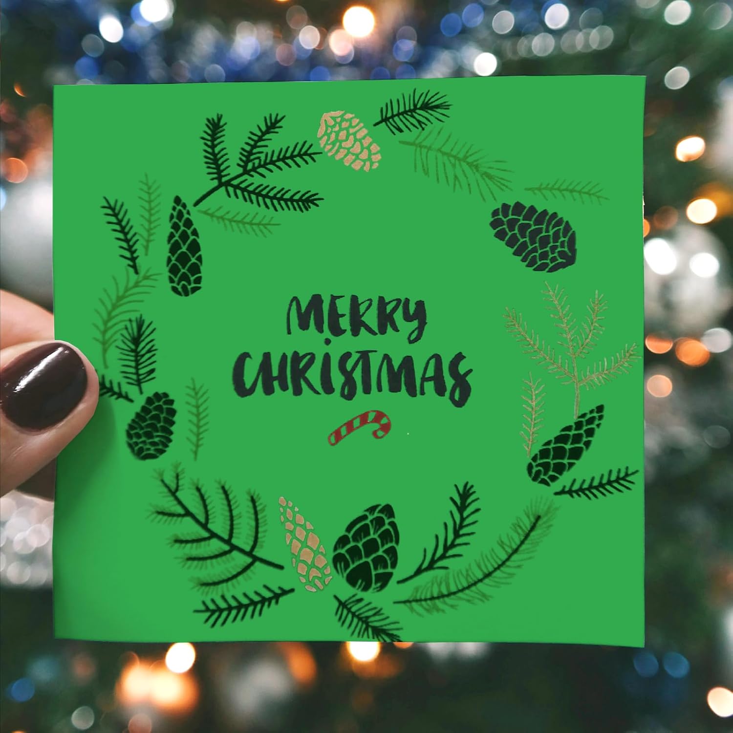 100 Sheets Green Cardstock 8.5 x 11, Goefun 65lb Green Construction Paper 8.5 x 11 for Christmas Cards Making, Invitations and Craft