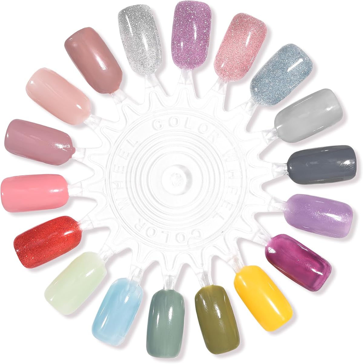 180Pcs False Nail Swatches Wheels Nail Polish Display Wheel