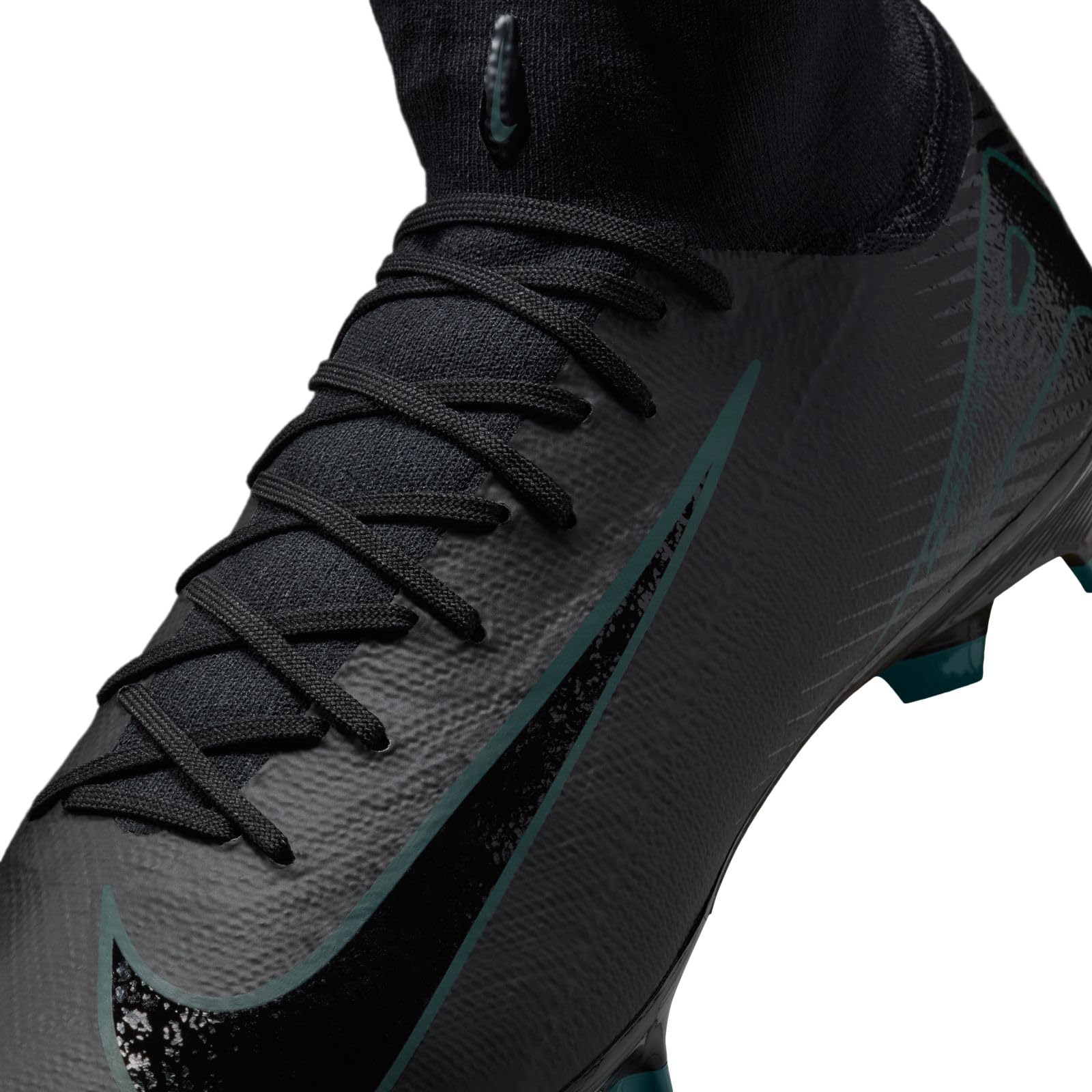 Nike Mercurial Superfly 10 Pro FG High-Top Soccer Cleats (HF9433-002, Black/Deep Jungle/Black) Size 11