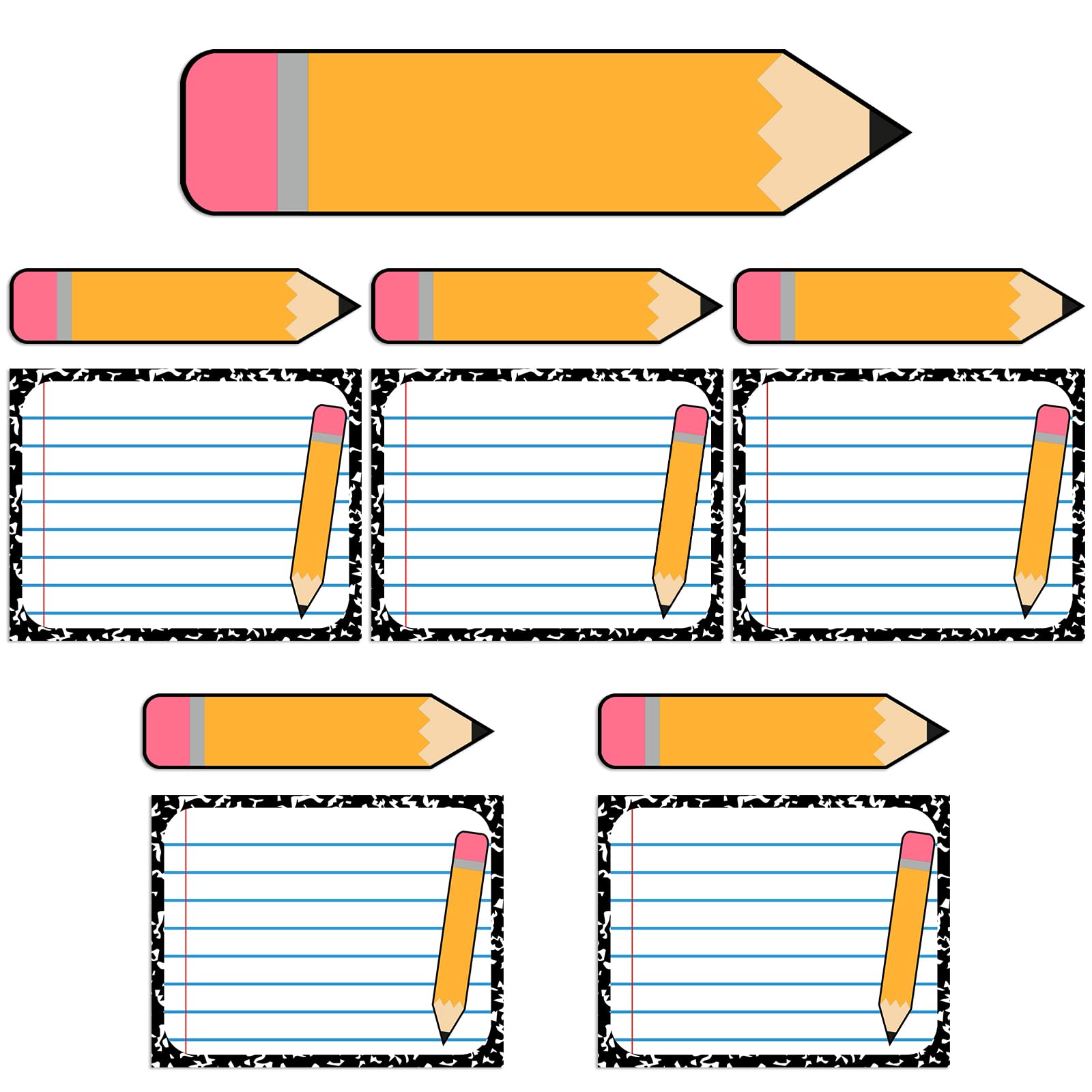 View 1 of [ONE PENCIL AND NOTEBOOK MAGNET] Sabary Magnetic Objective Board Set