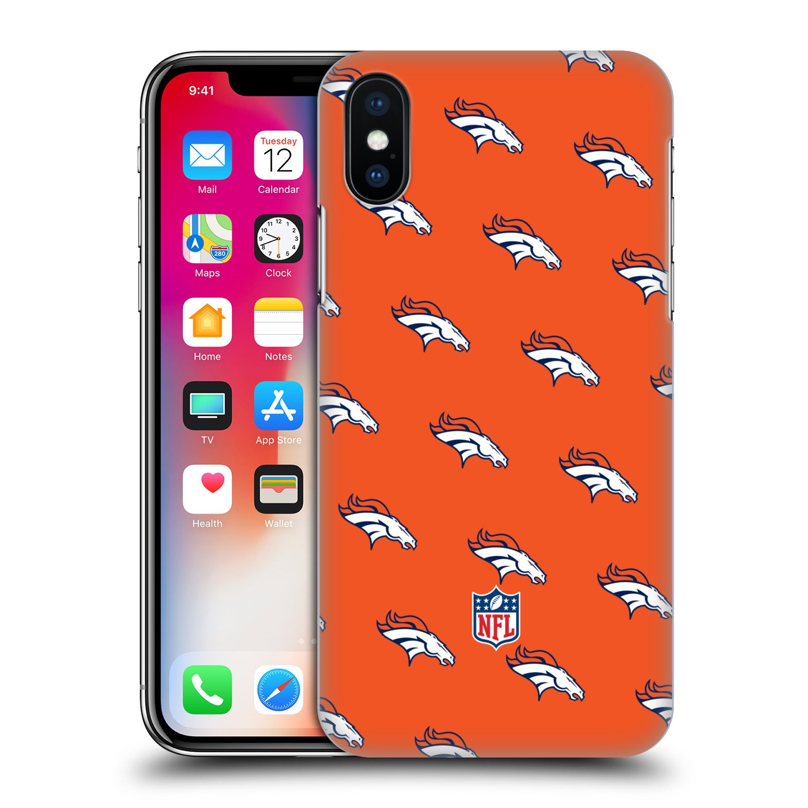 Carcasa rígida Denver Broncos iPhone X de acabado fino 7