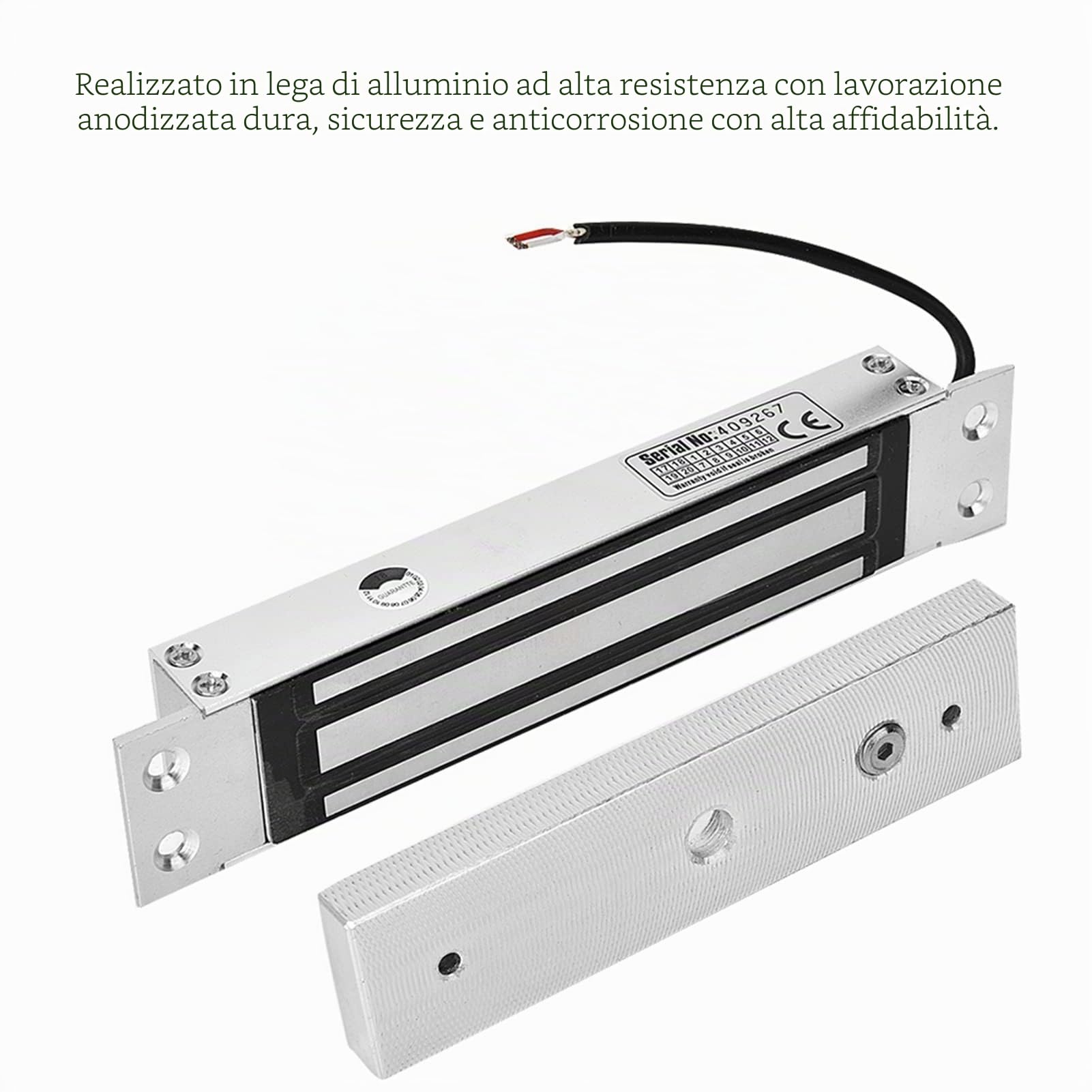 Serratura magnetica serratura elettrica door lock DC 12V induzione elettromagnetica catenaccio automatico per controllo accessi sistema di sicurezza con ritardo NC sicura (2#)