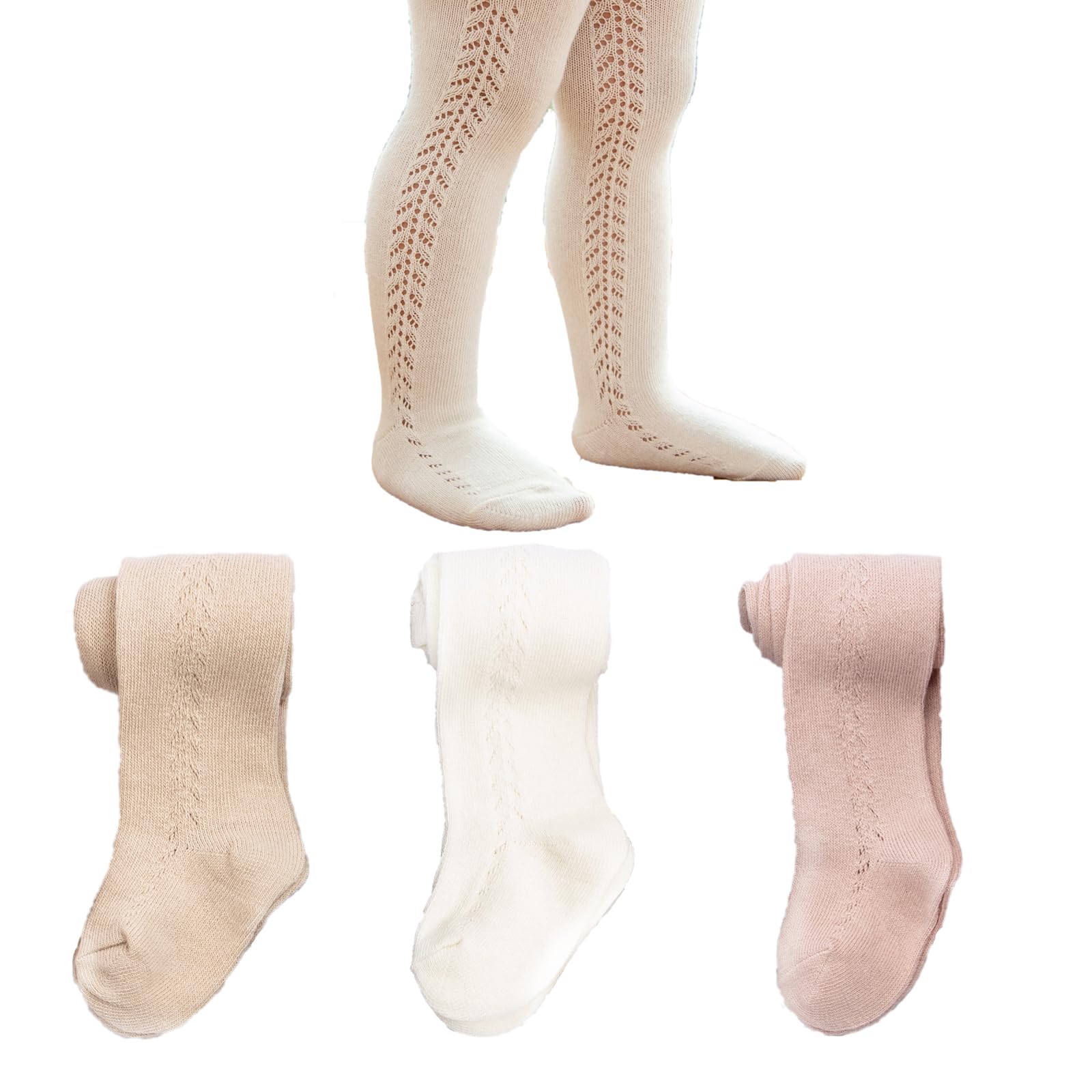 Tibe Pincess Baby Girls Tights Cable Knit Mesh Leggings Vintage