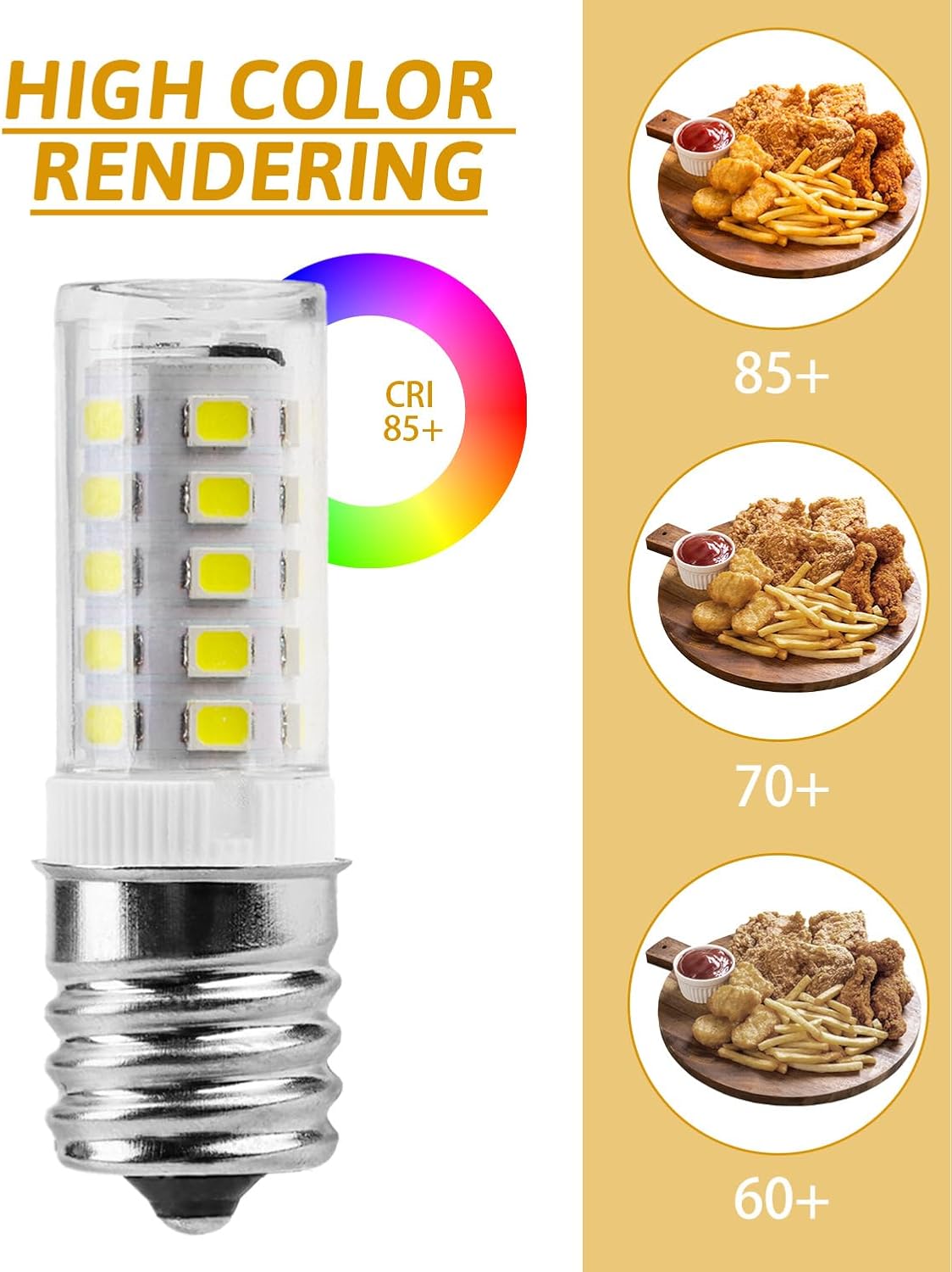 2 Pack Freezer Light Bulb Replacement Kei D28a Kel 2811 E17 LED Bulb Intermediate Base Light Bulbs KEI D28A, KEI D28M, KEL 2815, Refrigerator Fridge Lightbulb 100-265V White 800LM 5304498578