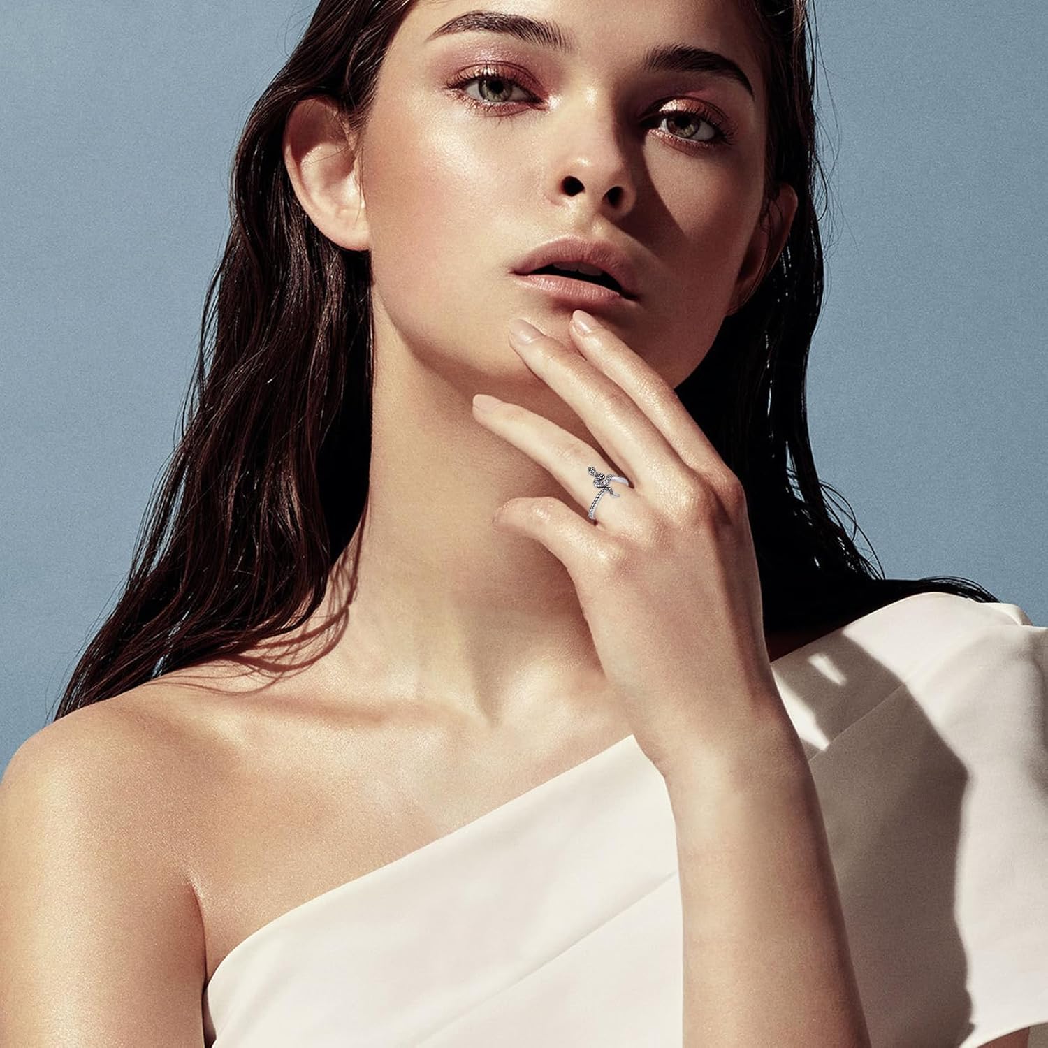 MEDWISE 925 Sterling Silver Snake Rings for Women Vintage Adjustable Punk Cool Hypoallergenic Snake Rings Jewelry Gift Gothic Jewelry Christmas Gifts - Image 4