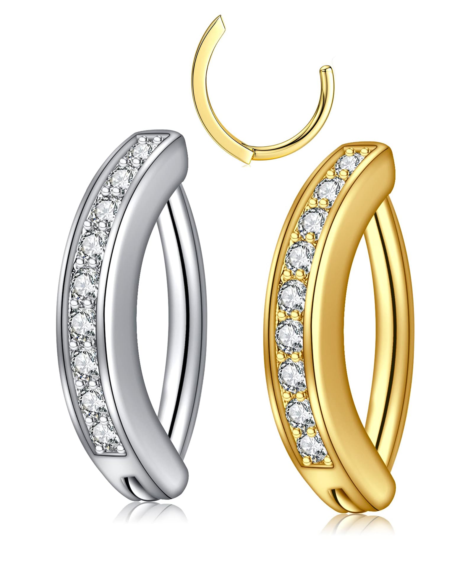 Longita Belly Button Rings Short Bar for Women Stainless Steel Belly Ring Navel Piercing Jewelry 14g Colorful Ball Pack 6mm 1/4” 8mm 5/16“ 10mm