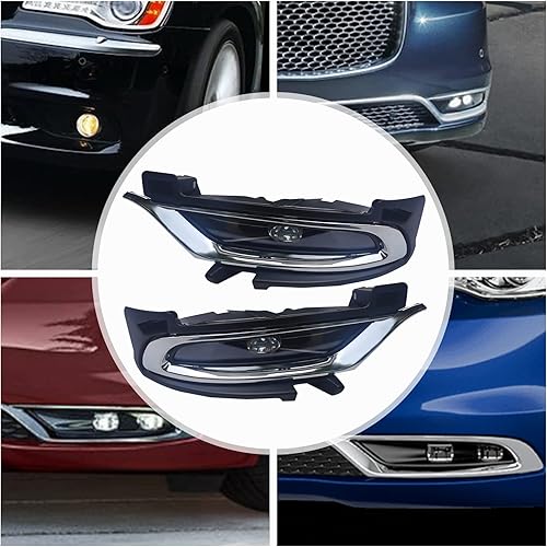 Miniatura 2 de Par de luces antiniebla LED cromadas para conductor y pasajero con interruptor para Chrysler 300 2015-2021