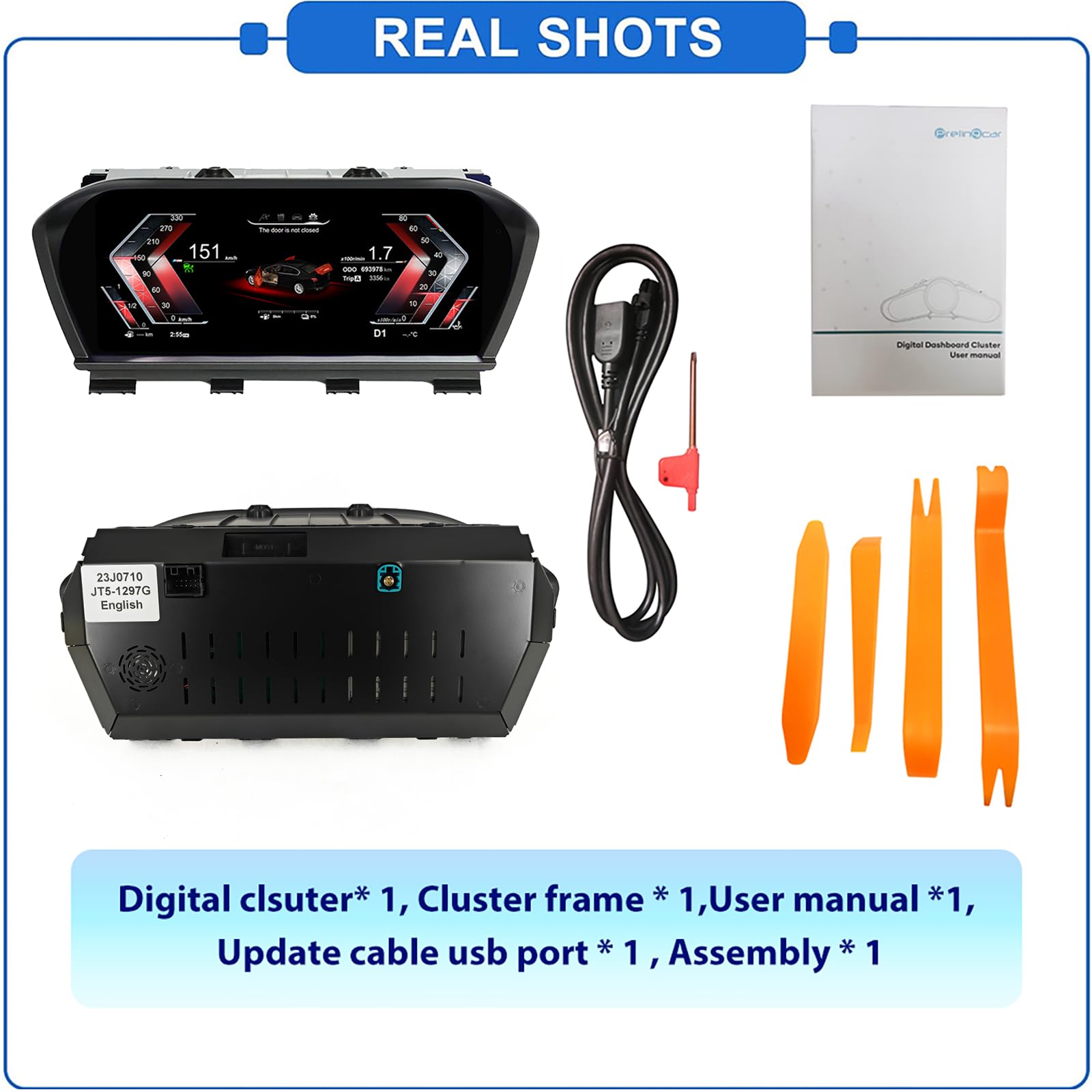 Digital Dash, Aftermarket Digital Instrument Cluster, Car Digital Dashboard for BMW 1 2 Series F20 F52 F22 X1 F48 F49 X2 F39 F45 Panel Speedometro Virtual Cockpit Instrument Cluster