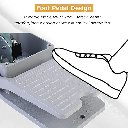 Miniatura 4 de Interruptor de pie para herramientas eléctricas, interruptor de pedal de pie de 250 V 10 A, con protección, resistente al aceite y resistente al