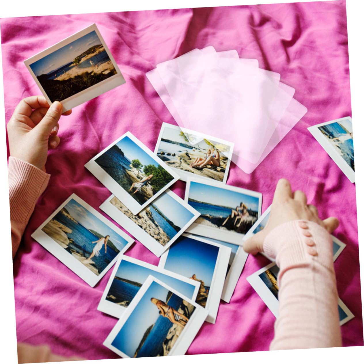 Blatt mit Dichtem Verschluss 200 Transparente Laminierfolie aus Pvc Einfache Aufbewahrung zum Schutz von Fotos und Dokumenten im Office und Heimgebrauch