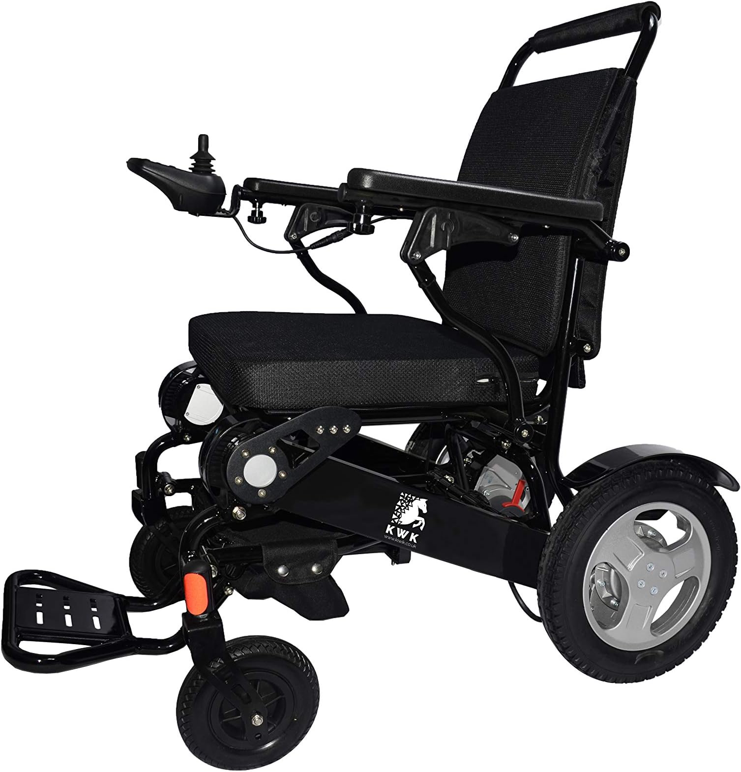 – Heavy Duty (180KG/28ST Carrying Capacity) Foldable Lightweight (28.50KG/4.5ST) Electric Wheelchair D09 (Black)