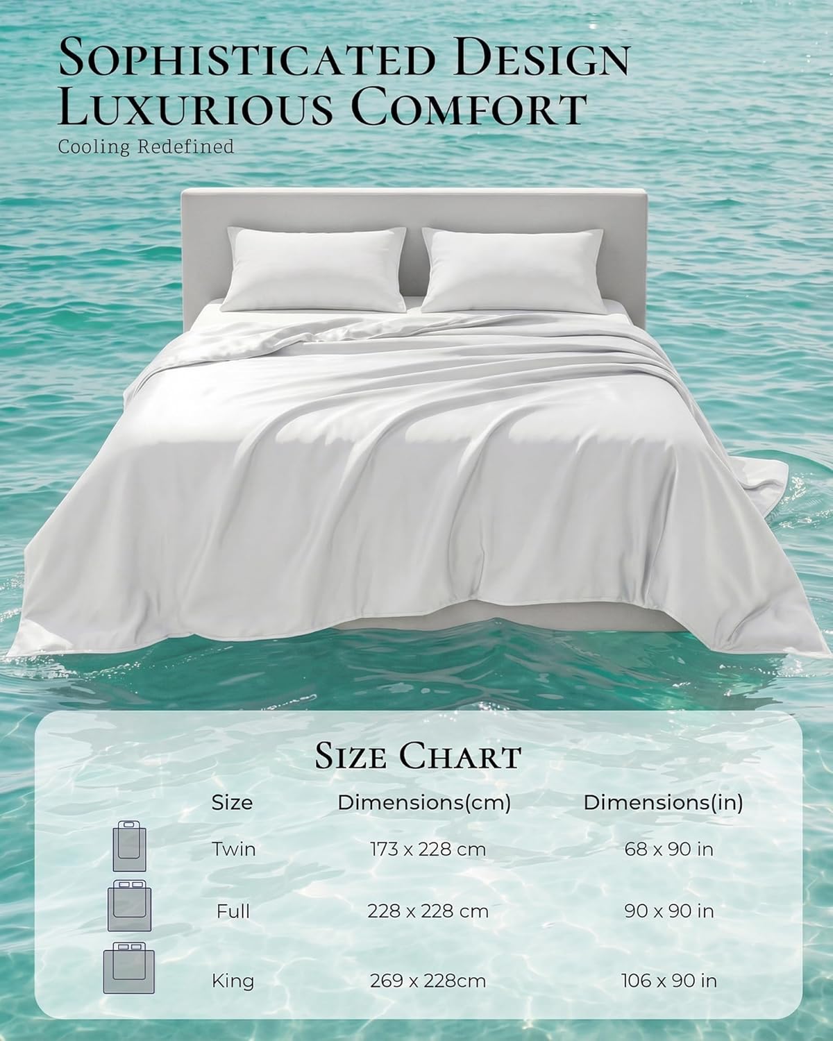 Cooling Comforter, Cold Tech Fabric Cooling Blankets for Hot Sleepers and Night Sweats, Q-Max>0.45 Soft Breathable Reversible Lightweight Silky Smooth Summer Comforter,White, 90"x90"