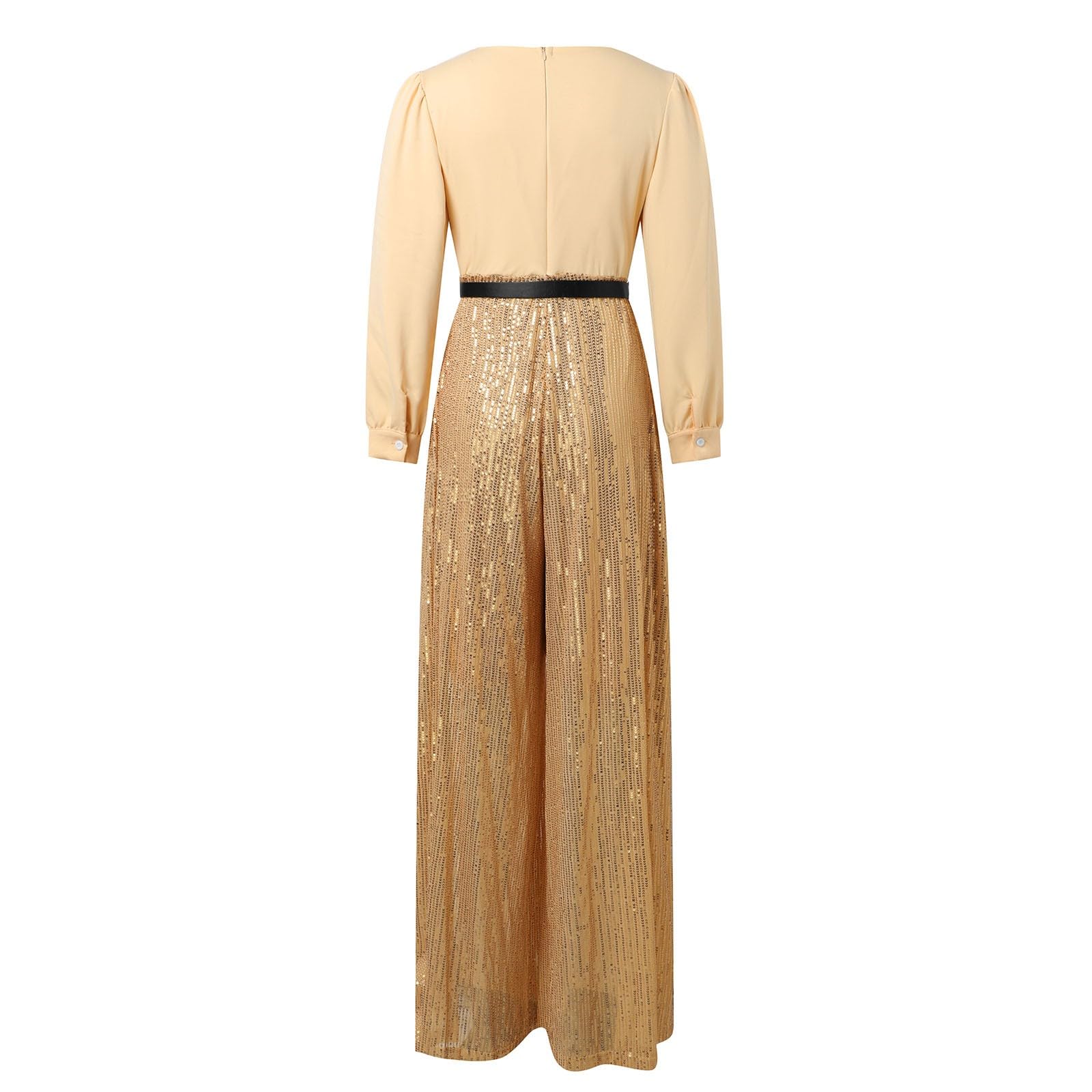 Jumpsuit Damen Sommer Elegant, Overall Hosenanzug, Lang Playsuit Einteiler Kostüm, Romper Outfit Frauen Komplett, Hohe Taille Overall Damen Festlich Hochzeit Mit Ärmeln Casual Damen Jumpsuit Für Party