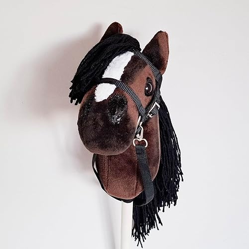 Miniatura 3 de Caballo de juguete para niños A4 Castaño Caballo de juguete con palo