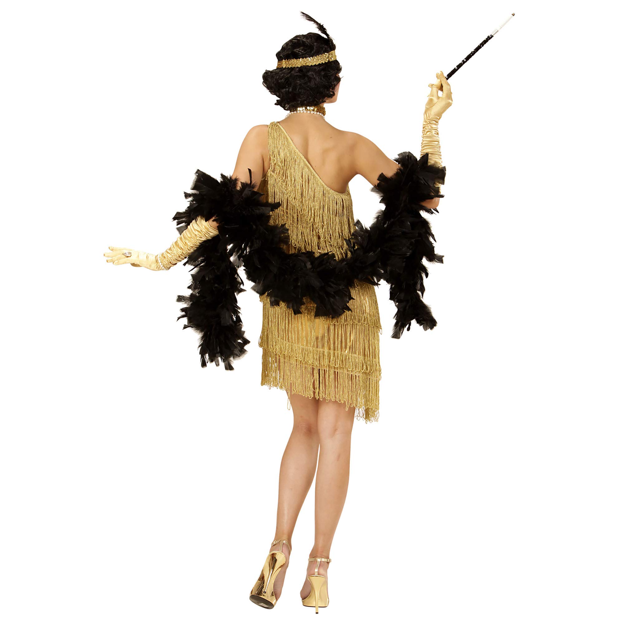 W WIDMANN MILANO Party Fashion - Costume femme années 20, 3 pièces | Avec robe, collier à paillettes et bandeau à plume, tenue Charleston, costume de flapper pour le carnaval et soirées