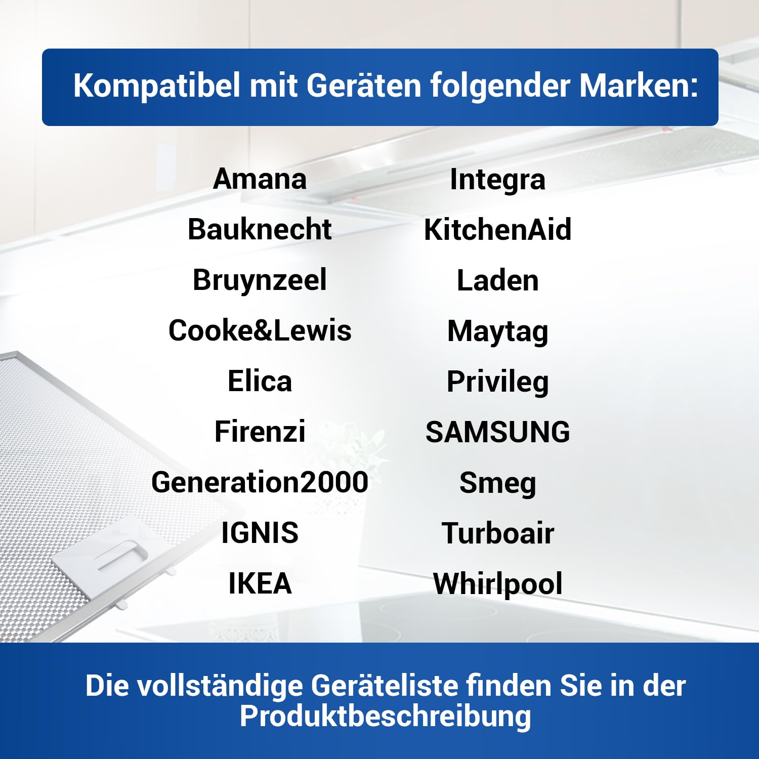 Lot De 3 Grilles Filtre à Graisse Hotte 305 X 267 X 9 Mm – Compatible Electrolux, Whirlpool, AEG – 5 Ans De Garantie !