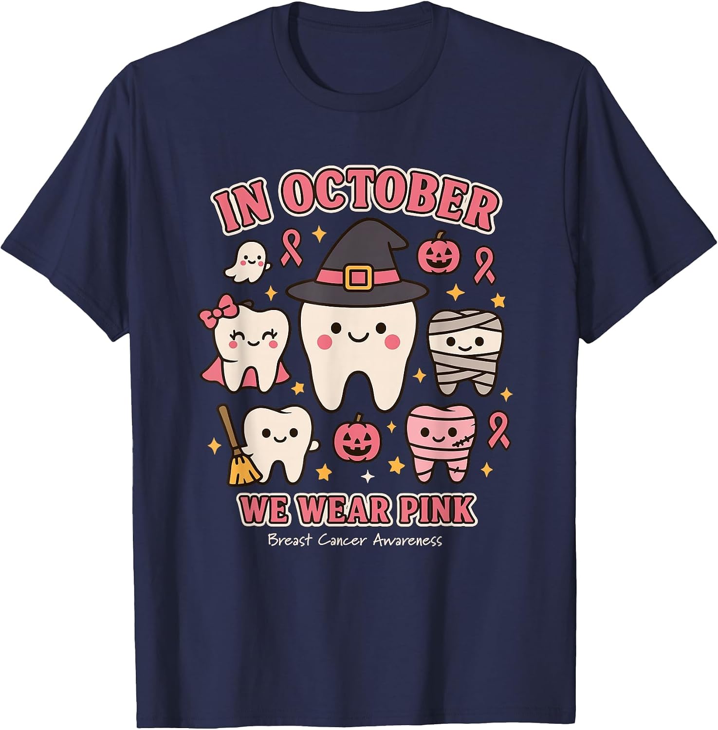 Dental Breast Cancer Awareness in October We Wear Pink T-Shirt image 4