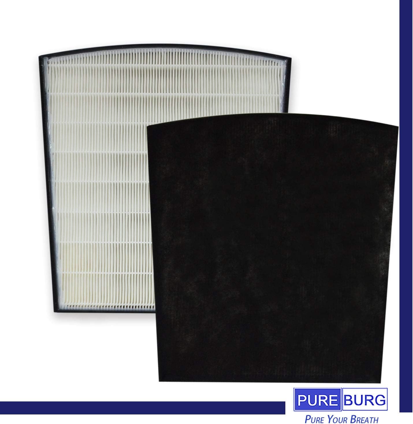 PUREBURG Replacement Filter Set Compatible with Hunter HP800 Air Purifier,H13 True HEPA + 4 x Activated Carbon Pre-Filter Air Clean Dust VOCs Odor - Image 3