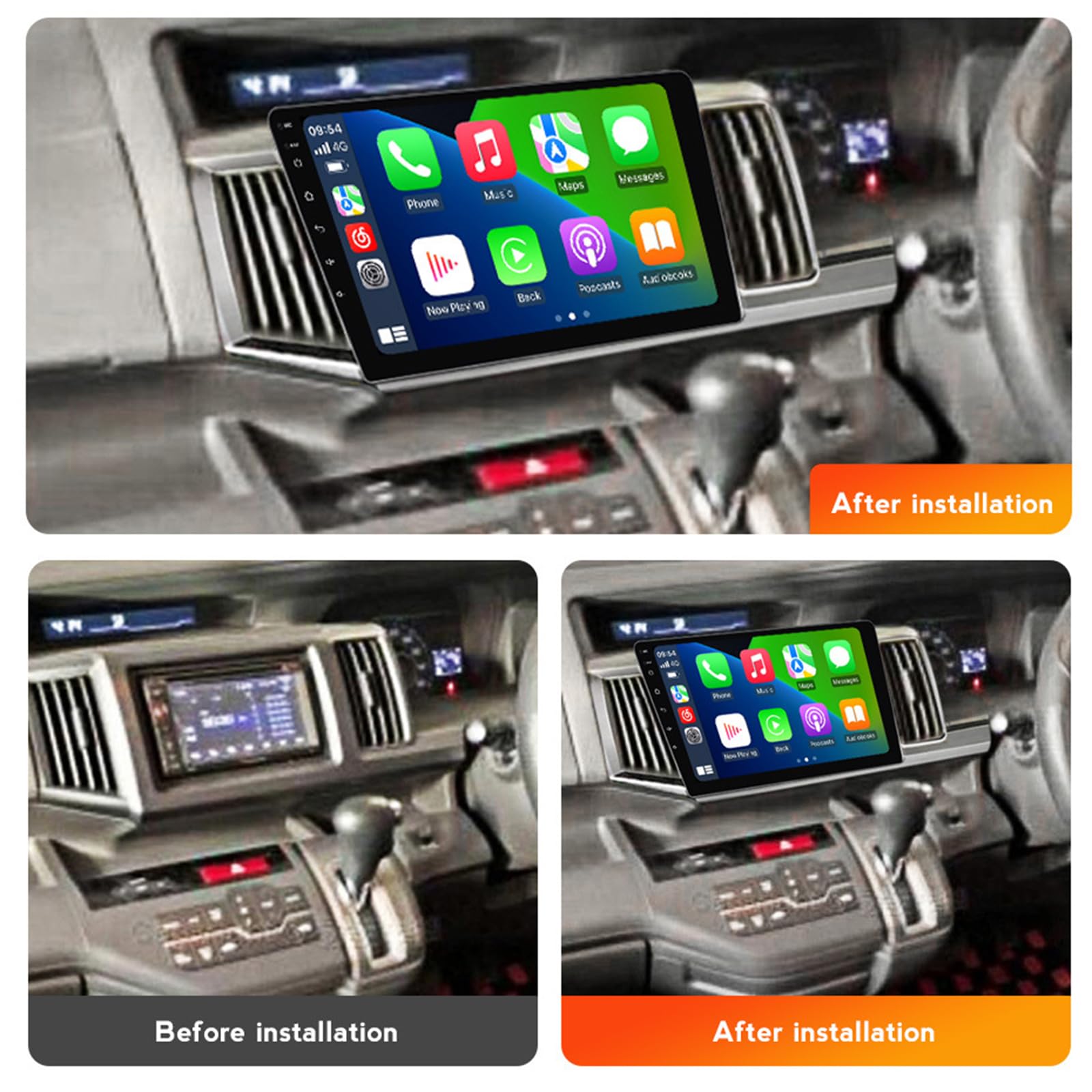 ,M6 pro1,Android 15.0 Coche 2 DIN Estéreo Sustitución para Stepwgn 2.0 RK1 2009-2015 Radio GPS Sat Navi 10''Cartablet Multimedia Vídeo Reproductor BT FM Receptor con Android Auto Carplay