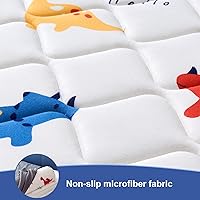Vista 4 de Paquete de 2 protectores de cama de espuma Premium para niños pequeños, rieles de cama antideslizantes para camas Twin, Queen, King, fundas