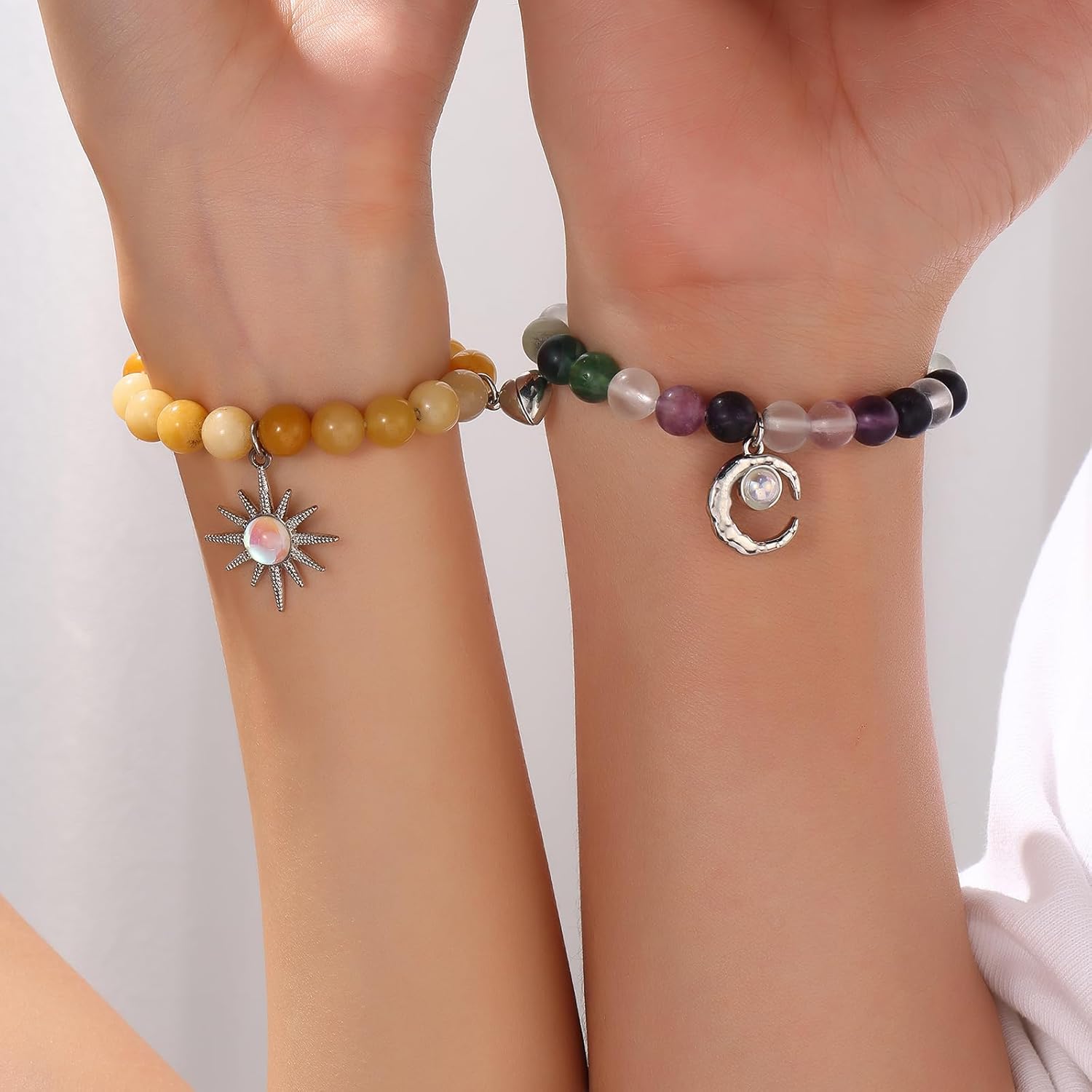 Sun and Moon Friendship Bracelets Matching Bracelets for Couples Cute Handmade Beaded BFF Bracelets for 2 Bracelets Fashion Charm Womens Bracelets Jewelry Gifts - Image 6