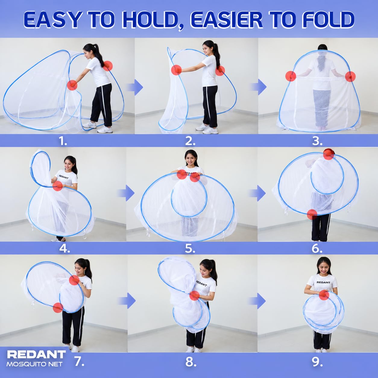 REDANT King Size Mosquito Net - Foldable & Durable -5 REDANT King Size Mosquito Net - Foldable & Durable -5