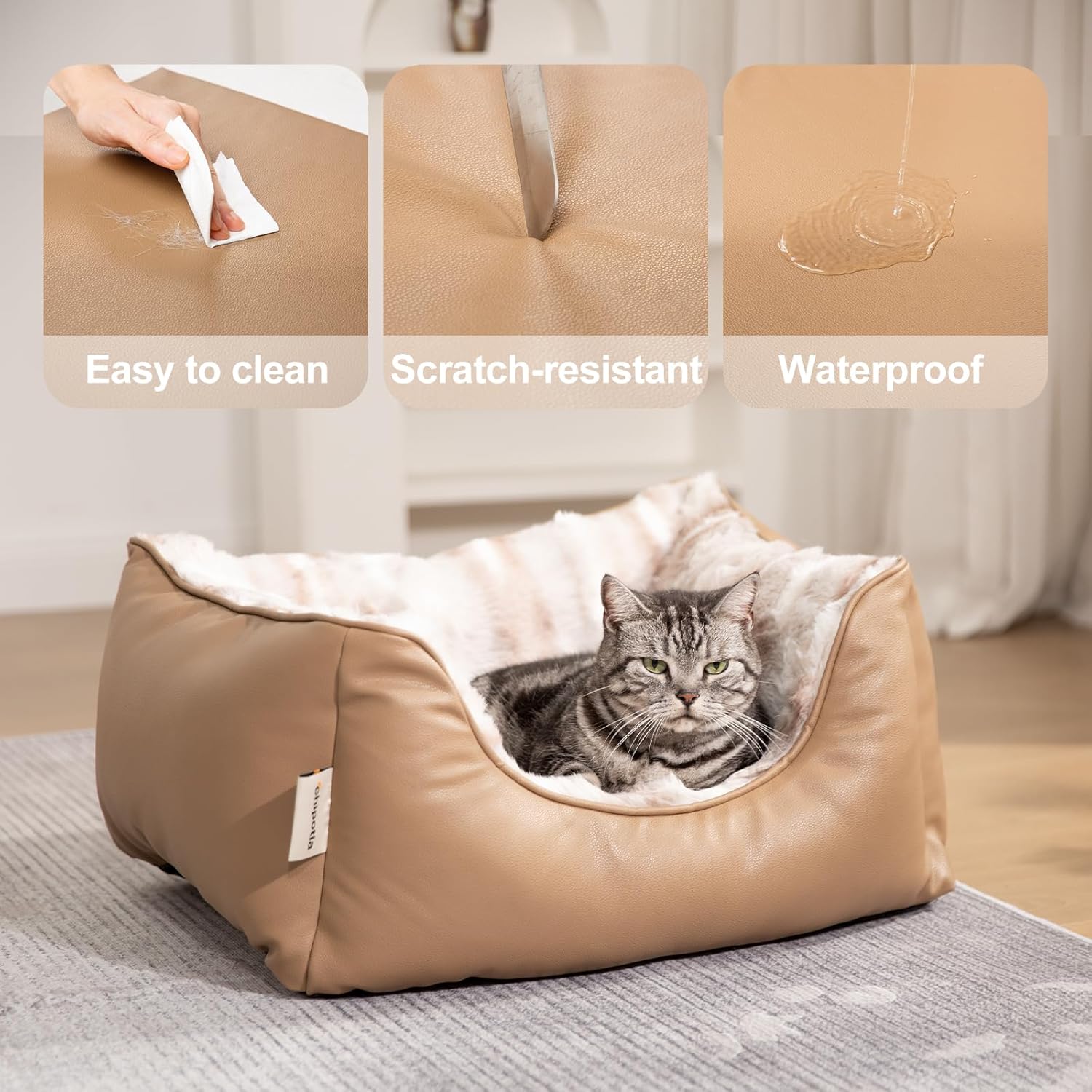 Dog Bed Medium Size Dog,Removable Washable Dog Bed,Durable Puppy Bed with Memory Foam Support