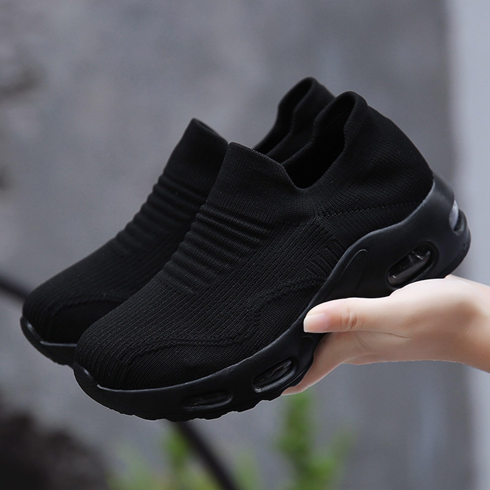 Chaussure Femme Sneakers Chaussures Orthopediques Legere sans Lacets Tennis Confort Outdoor de Jogging Sport Fitness Gym Athlétique Respirante Air Course
