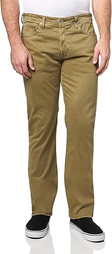 AG Jeans Men Graduate Tailored Leg Sueded Sateen Pant Sulfur Sweet Agave Size, 3