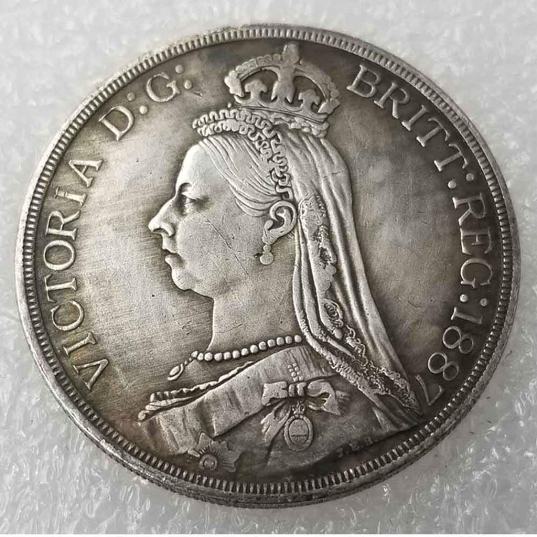 Xdliu Silver Best Morgan Dollars - British 1887 Welsh Crown Old Coin-Uk Old Coin Collecting