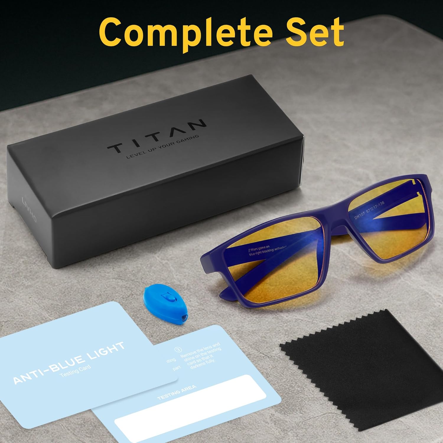 Titan Gaming Glasses, Blue Light Blocking, Night Driving Glasses for Men, Computer Protection Christmas Gift for Gamers - Image 8