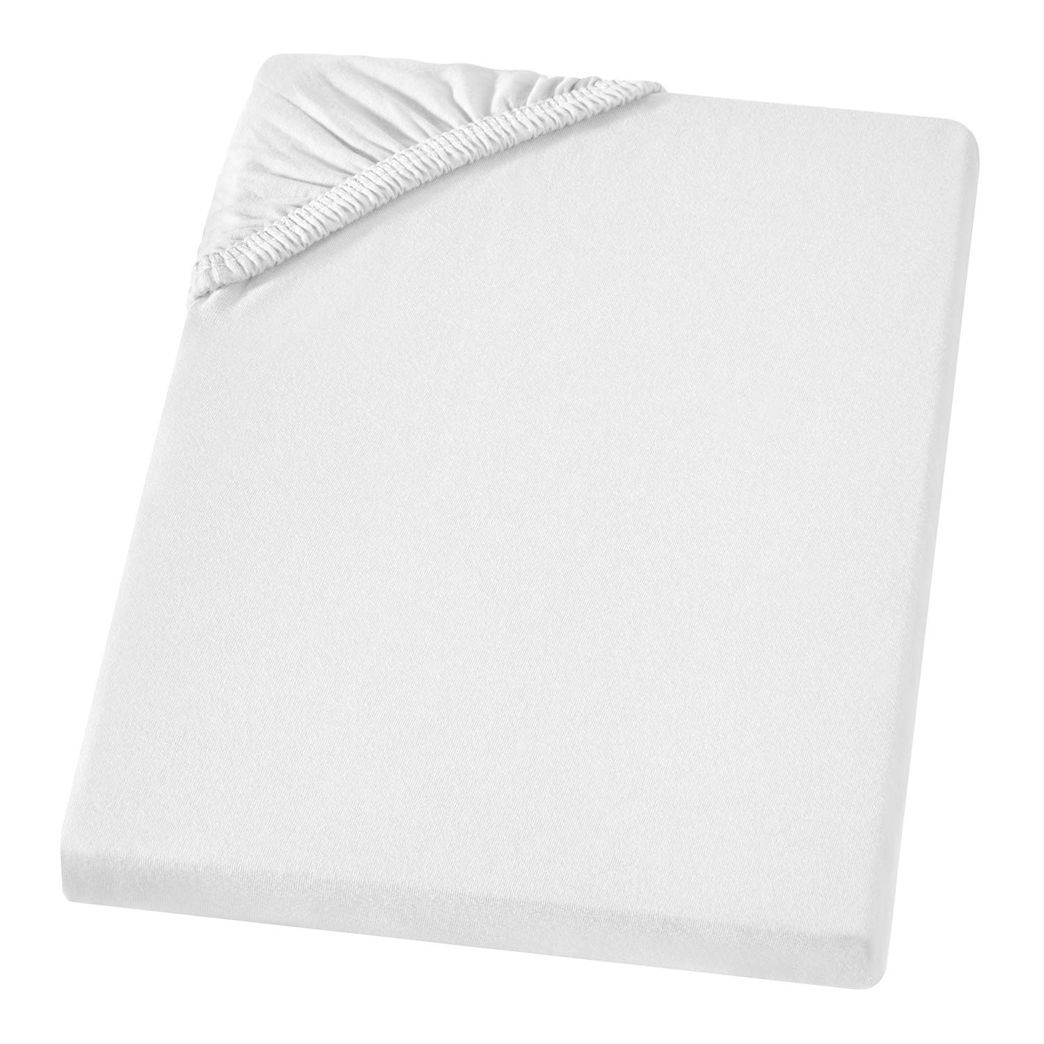 Carpe Sonno Elastisches Jersey Spannbettlaken 180x220cm Baumwolle bis 200x220cm [Made in EU] Absolut Bügelfrei - 15 cm bis 25 cm Steghöhe | Bettlaken 180x220 | Spannbettlaken 200x220 Baumwolle