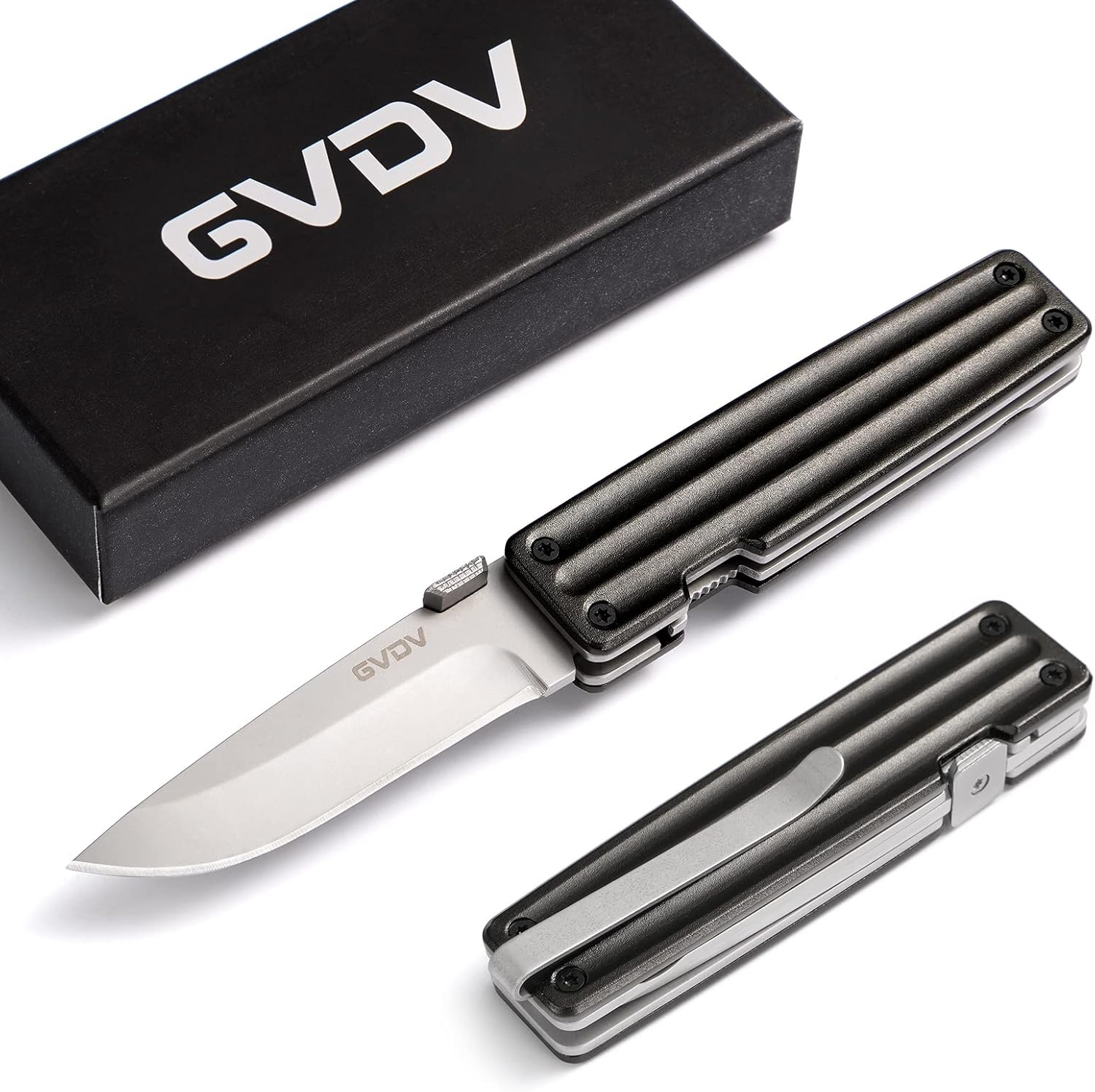 GVDV Metal Pocket Folding Knife 7Cr15 Stainless Steel Survival Knife, Tactical