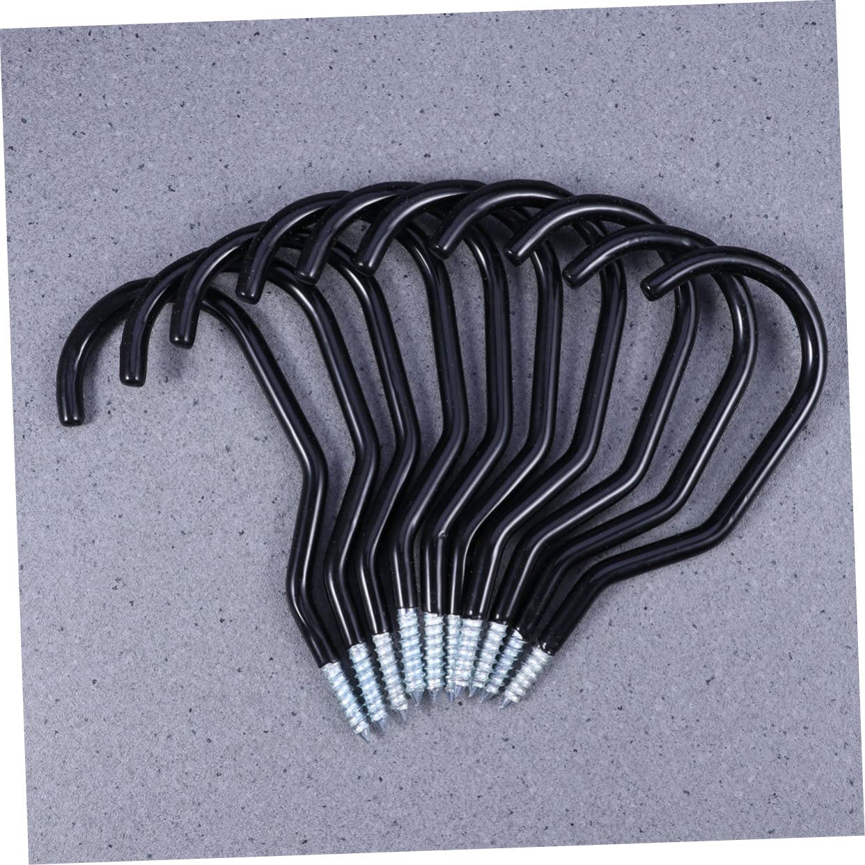 Gancio per Bici Muro Nero 10 Pezzi con 10 Bulloni Resistenti | Acciaio e Plastica, per Garage e Soffitto, Installazione Semplice, Set da 10 Pezzi