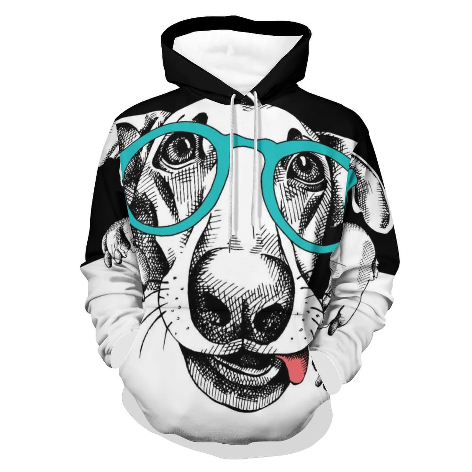 Sweatshirt pull blanc UMENG à manches longues avec capuche protectrice taille S - 8