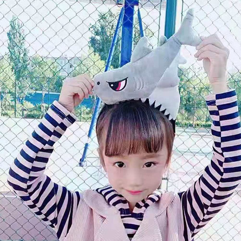 FRCOLOR Shark Costume Headband, 2pcs Animal Shark Headbands Fish Animal Hairbands Cosplay Headwear for Halloween Party - Image 4