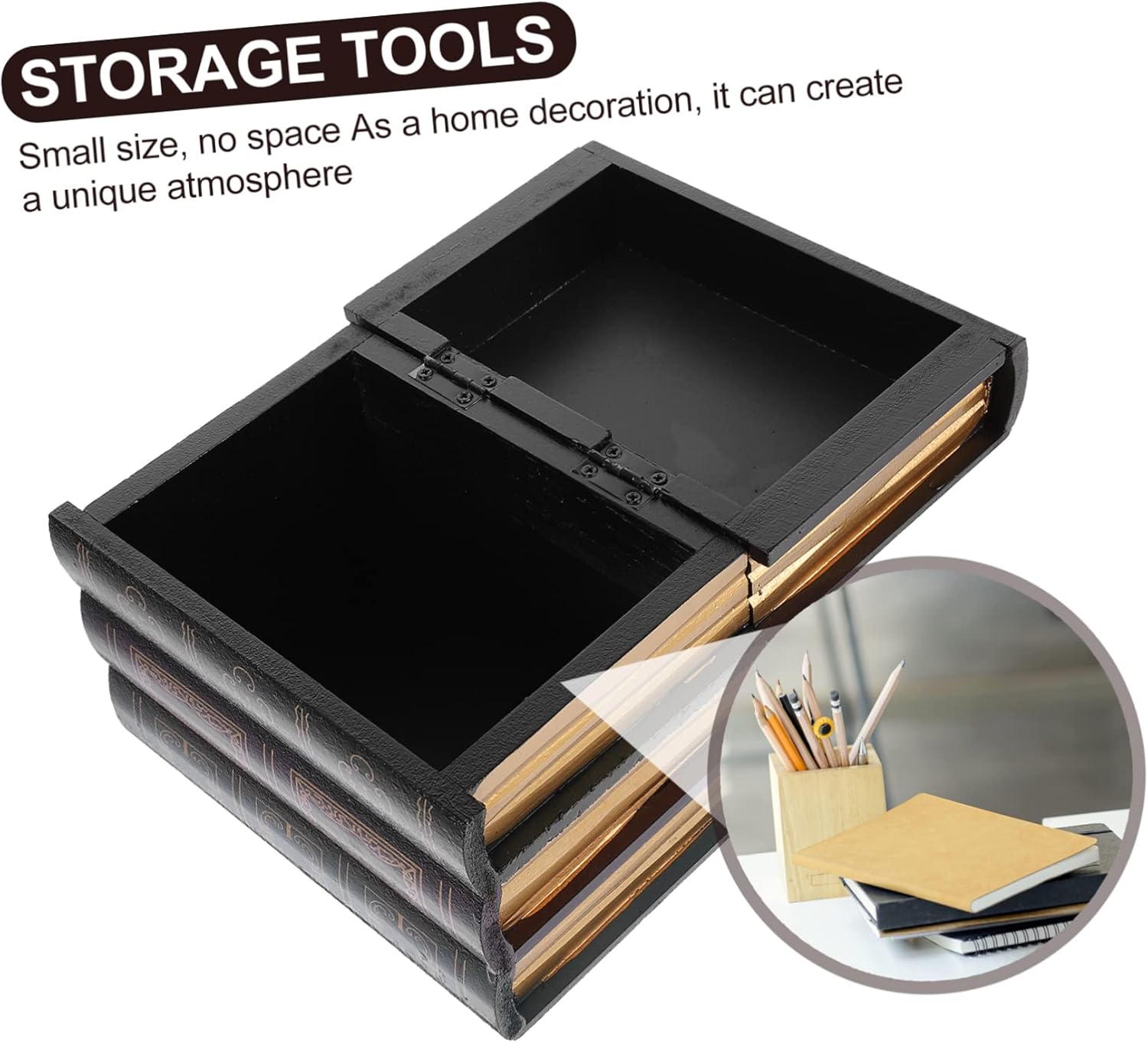 2Pcs Creative Simulation Book Ornaments Decorative Fake Book Decorations for Stylish Box Décor for Shelves Centerpieces and Photo Props