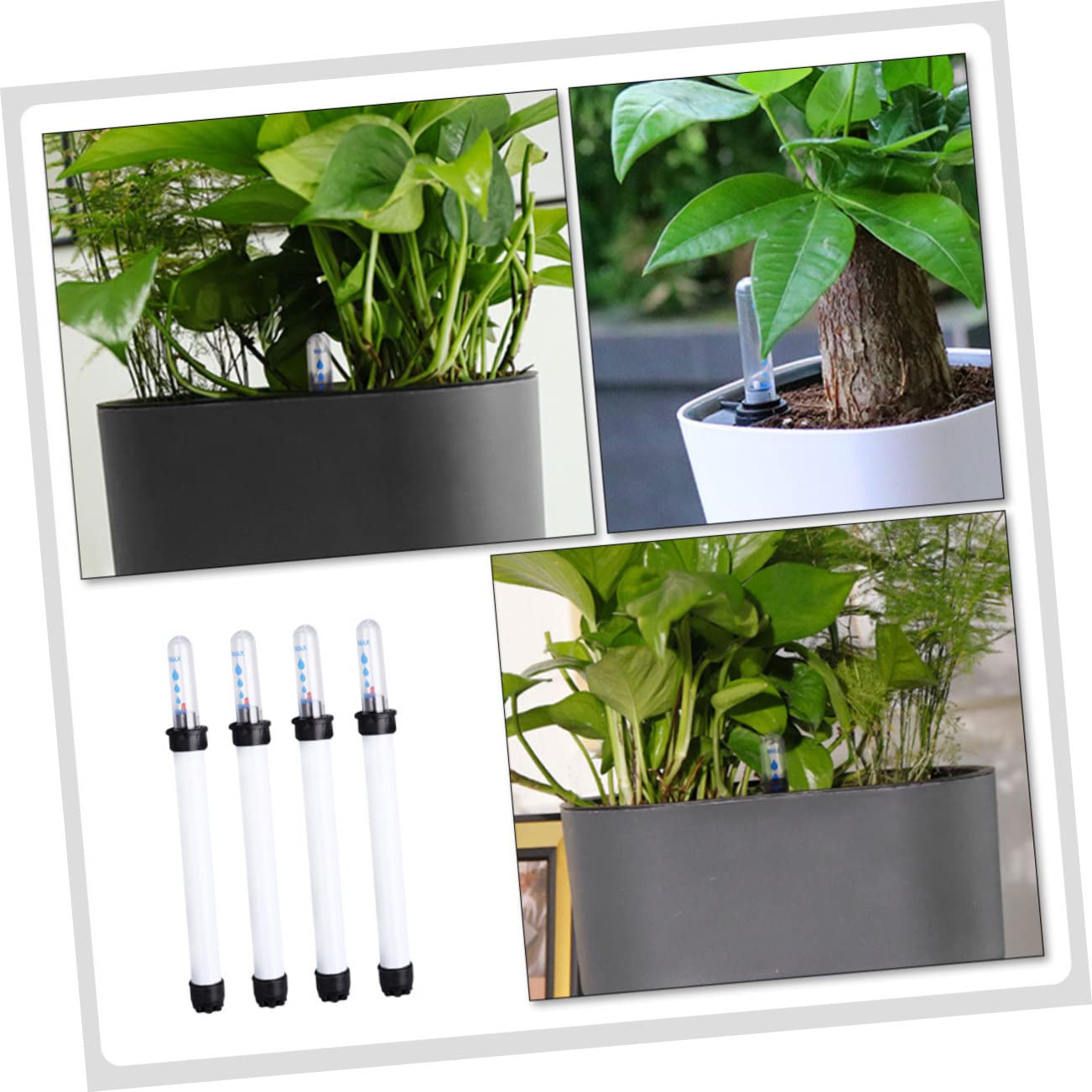 BESPORTBLE 5 Sätze Wasserstandsanzeige Temperaturanzeige Spiel Gebogener Schwanenhals Wasserkocher Solar Niederschlagsanzeige Aquarium Thermostat Durchsichtige Ornamente 4 Stück * 5