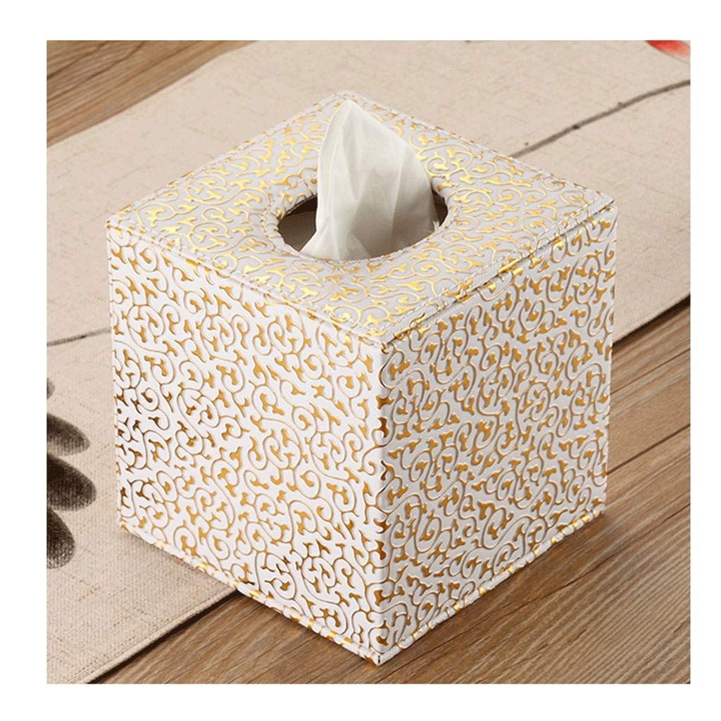 Pudełko na chusteczki, Proste pudełko na chusteczki, do salonu i sypialni, papier toaletowy(Black Gold)