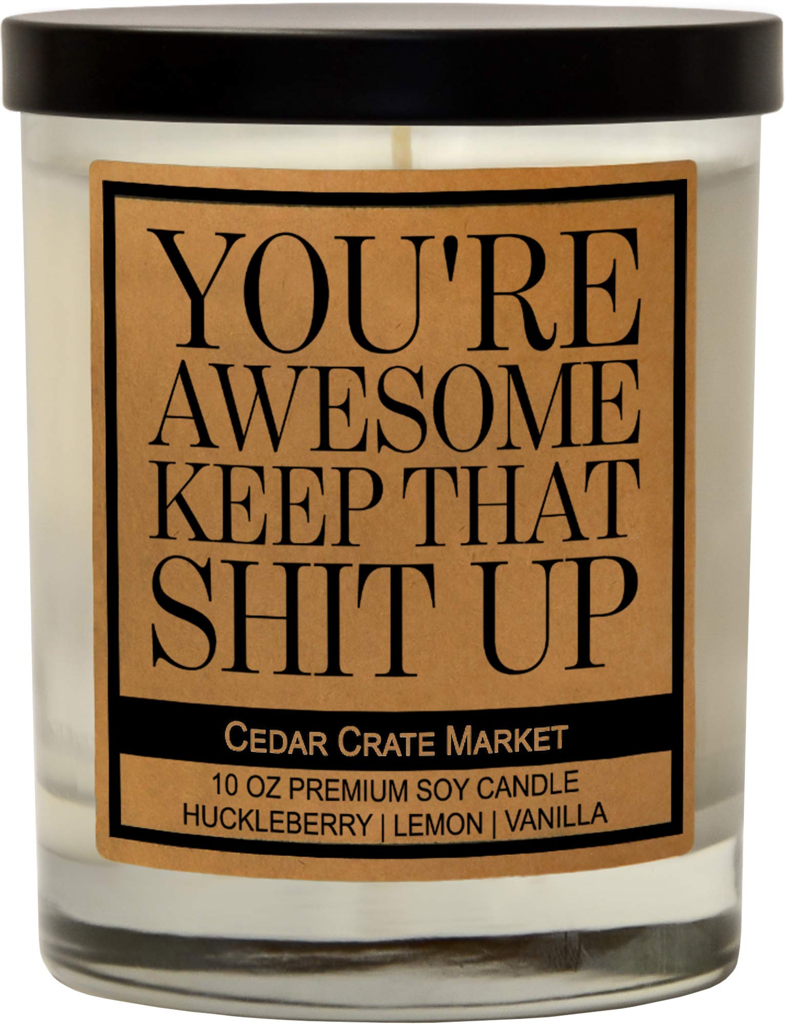 You're Awesome Keep That S Up - Friendship Candle Gifts for Women, Men, Best Friends Birthday Candle Gifts for Friends Female, Funny Candle Gifts for Women, Cute Going Away Gift for BFF, Bestie You're Awesome Keep That Shit Up