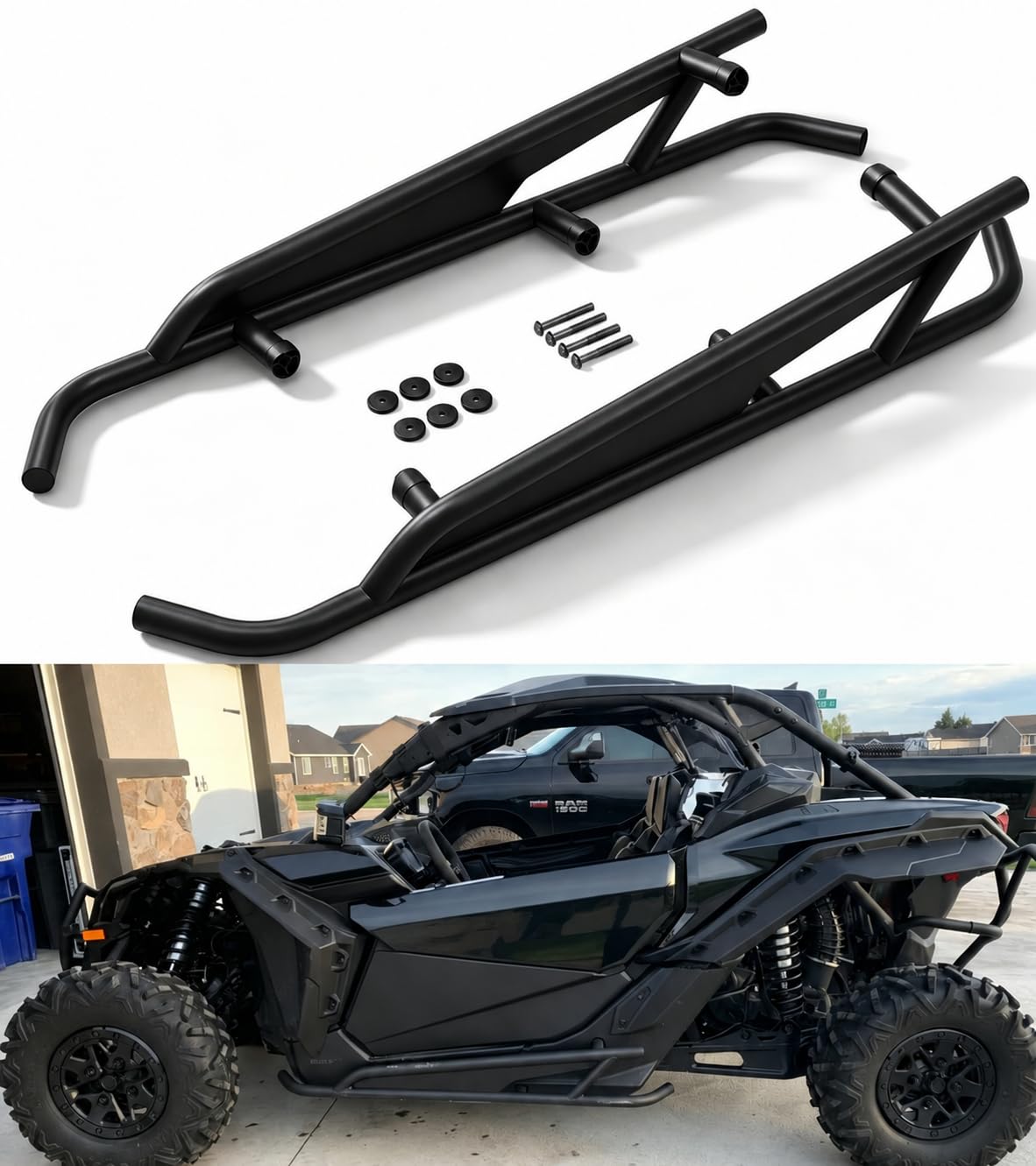 ELITEWILL X3 Rock Sliders Nerf Bars Kit OEM Style 2-Doors Tree