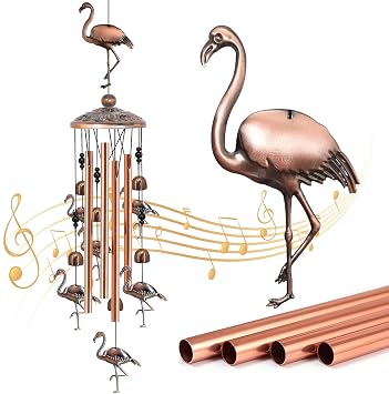 BAOXUE Flamingo Wind Chimes for Outside, Flamingo Gifts for Women