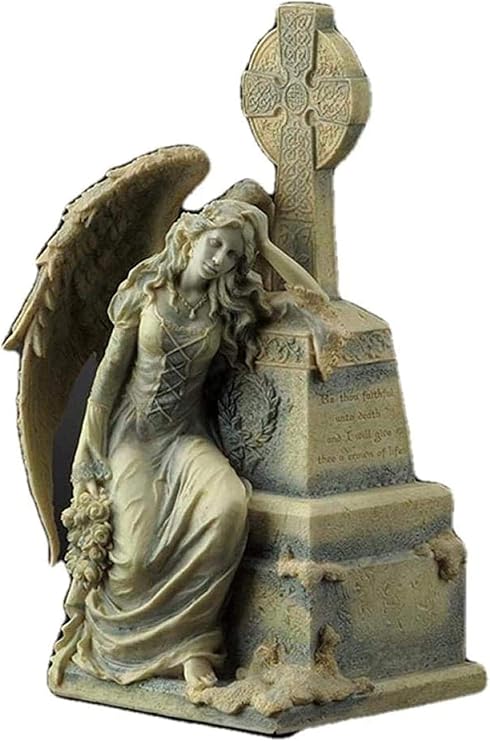 Amazon 彫像装飾樹脂装飾不思議なシリーズ墓地天使彫刻ライフカローラ聖書男ホームクロス像天使フィギュアギフト 置物 オブジェ オンライン通販